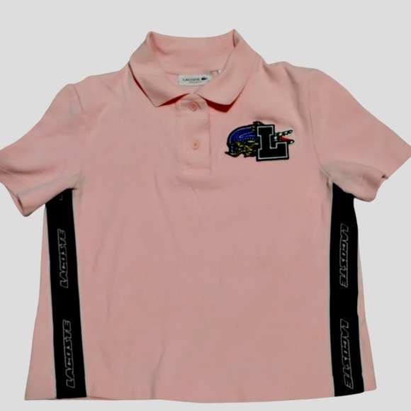 Lacoste Pink Short Sleeve Polo Shirt - Picture 5 of 8